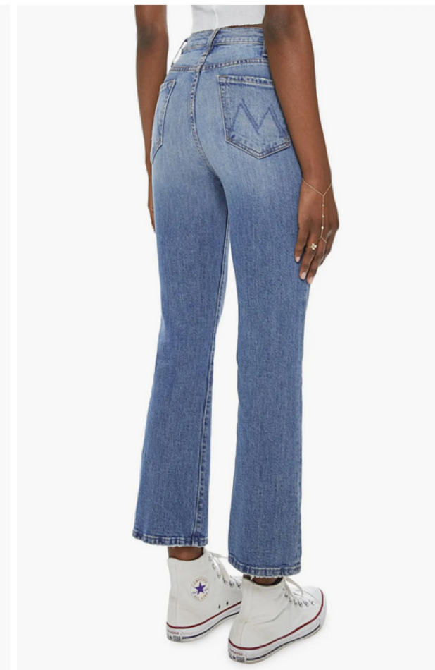 MOTHER The Hustler Flared High Rise Ankle Jeans