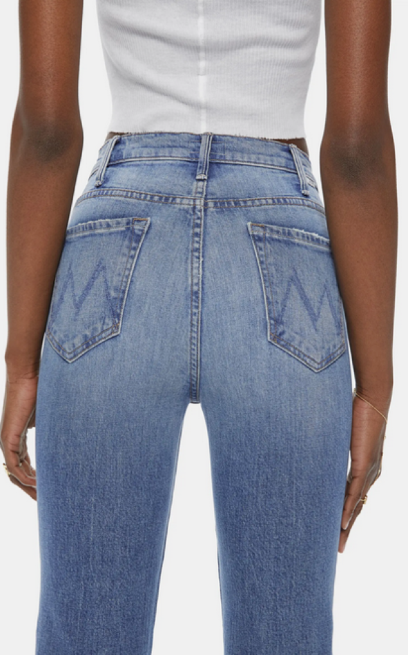 MOTHER The Hustler Flared High Rise Ankle Jeans