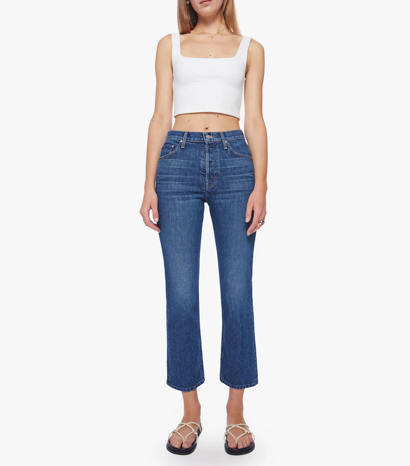 MOTHER The Tomcat High Rise Ankle Straight Leg Jeans