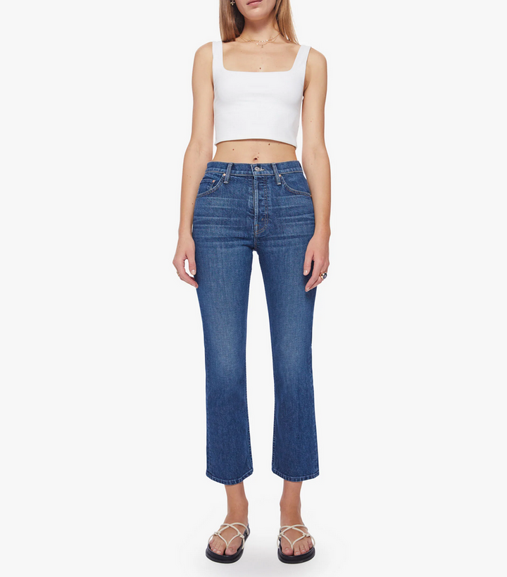 MOTHER The Tomcat High Rise Ankle Straight Leg Jeans