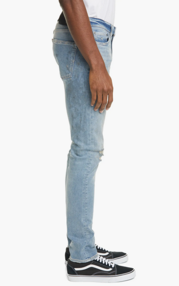 OVADIA MEN Skinny Fit Paint Splatter Jeans