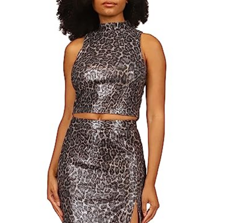 MICHAEL MICHAEL KORS Sequined Cropped Tank Top