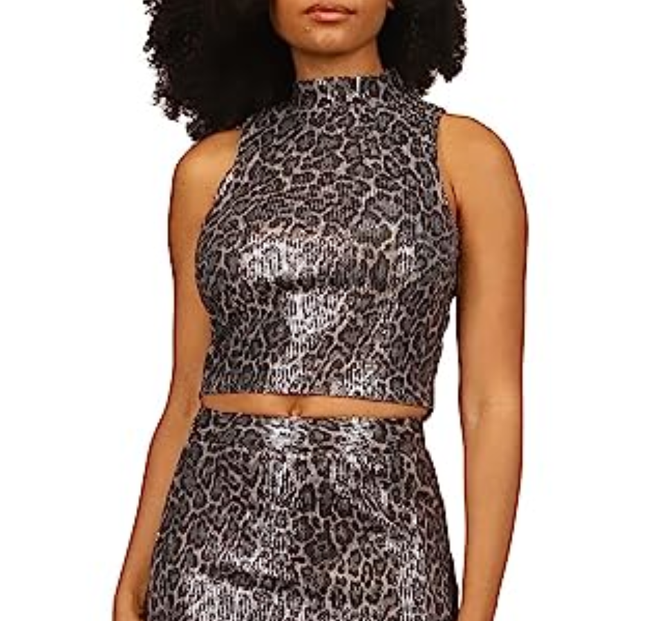 MICHAEL MICHAEL KORS Sequined Cropped Tank Top