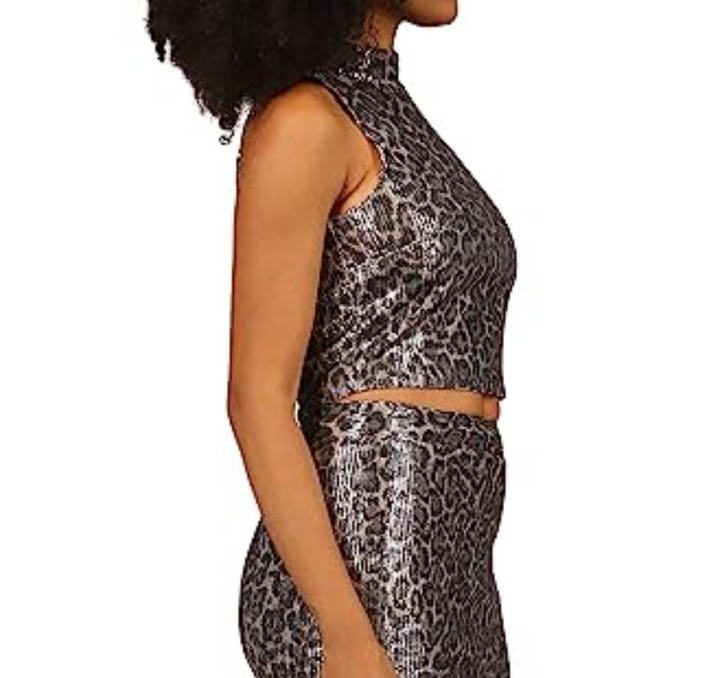 MICHAEL MICHAEL KORS Sequined Cropped Tank Top