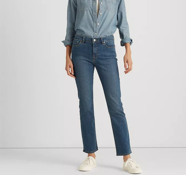 Lauren Ralph Lauren Mid-Rise Straight Jean