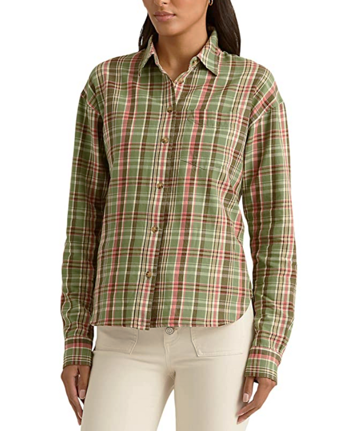 LAUREN RALPH LAUREN Plaid Cotton Twill Shirt