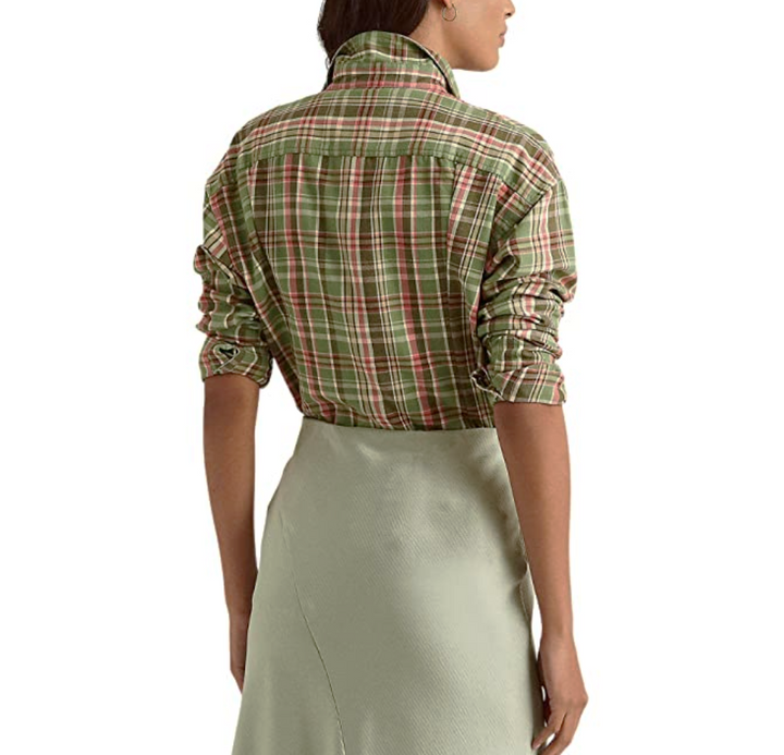 LAUREN RALPH LAUREN Plaid Cotton Twill Shirt