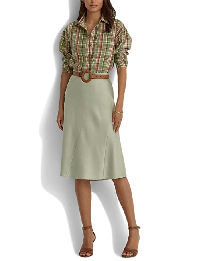 LAUREN RALPH LAUREN Plaid Cotton Twill Shirt