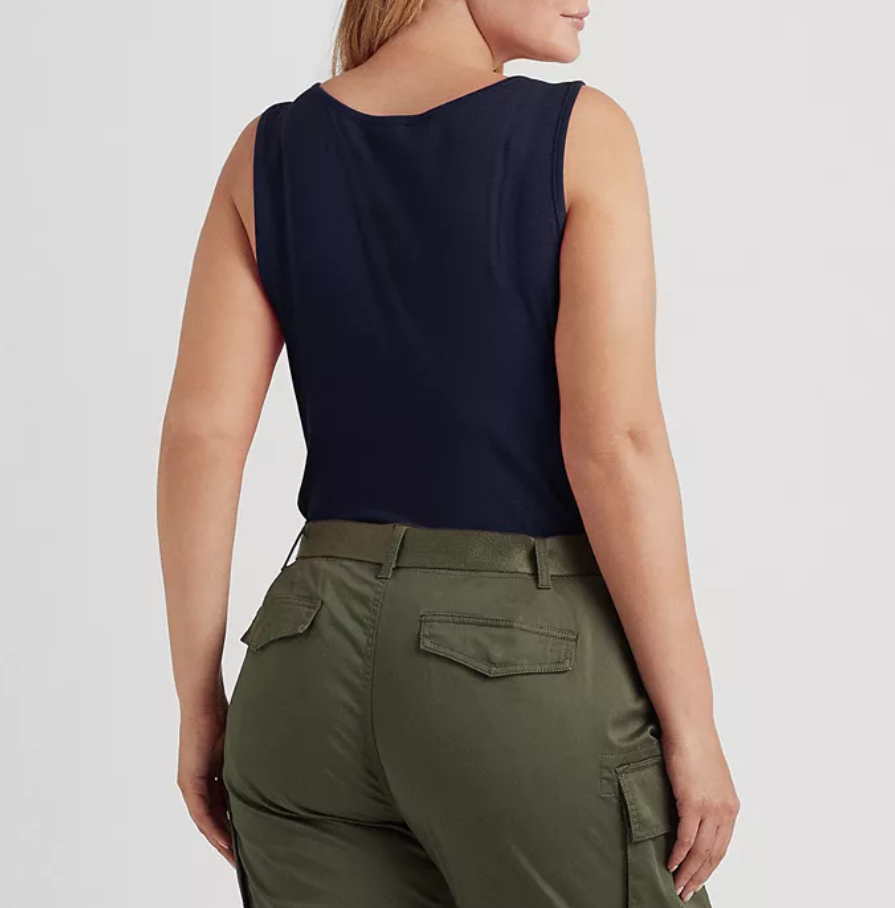 LAUREN RALPH LAUREN Plus Size Stretch Cotton Tank Top