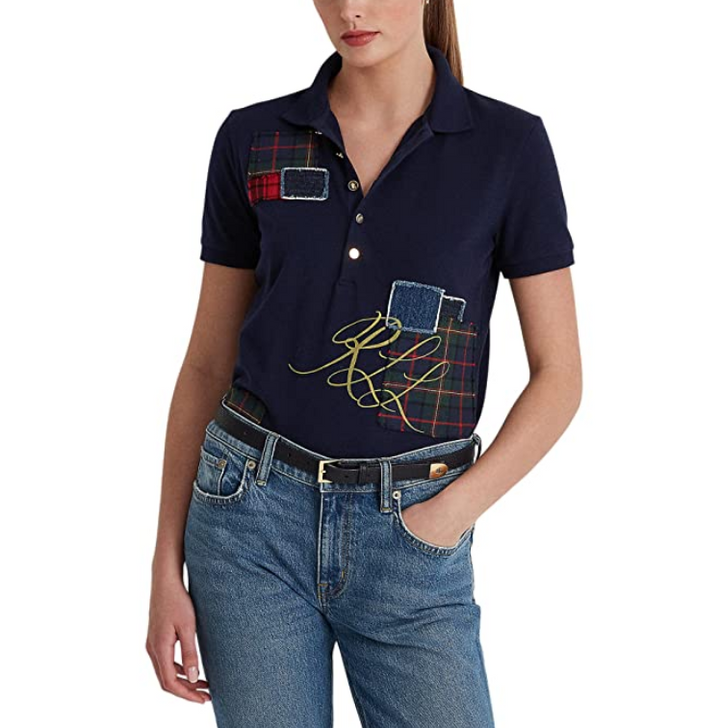 Lauren Ralph Lauren Patchwork Piqué Polo Shirt