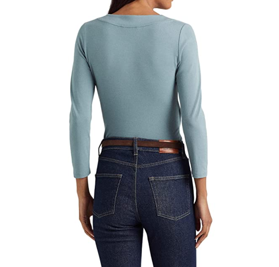 LAUREN RALPH LAUREN Surplice Jersey Top