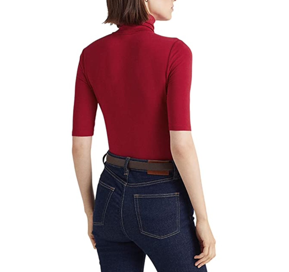 LAUREN RALPH LAUREN Stretch Jersey Turtleneck