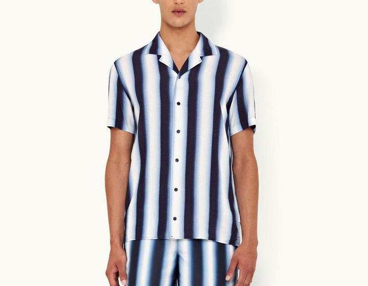 Orlebar Brown MEN Hibbert Mirage Striped Camp Shirt