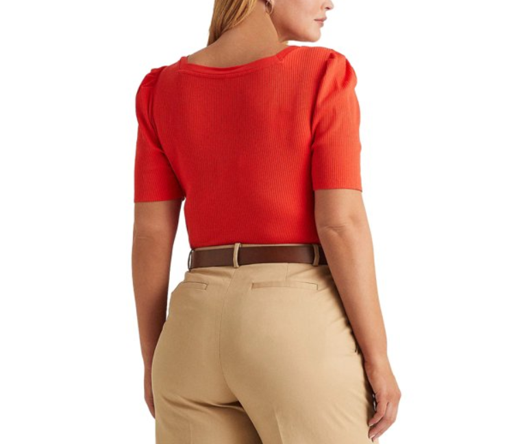 Ralph Lauren Cotton Blend Elbow Sleeve T-Shirt