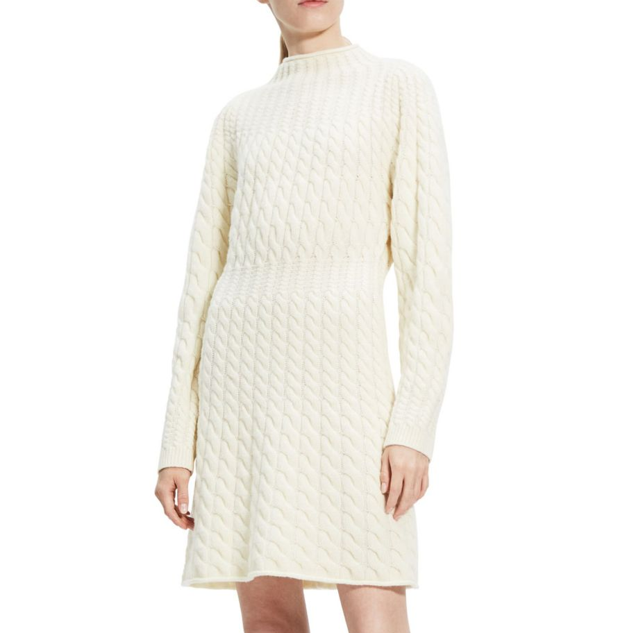 Theory Cable Knit Sweater Dress