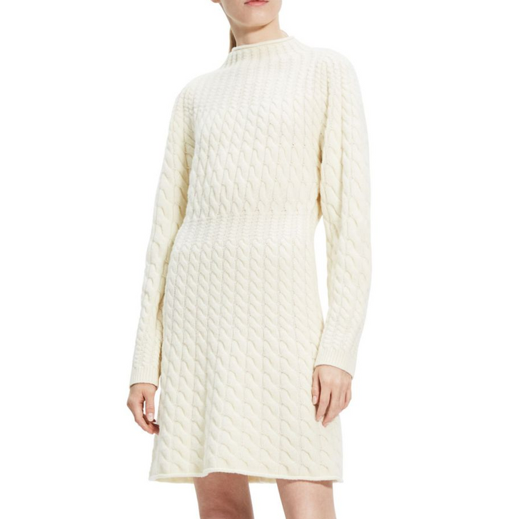 Theory Cable Knit Sweater Dress