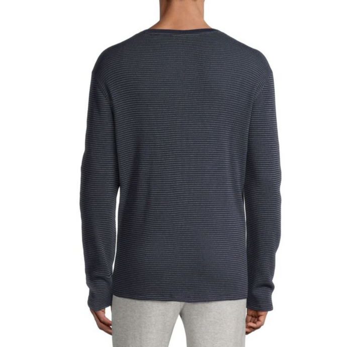 Vince Striped Thermal Long Sleeve Henley