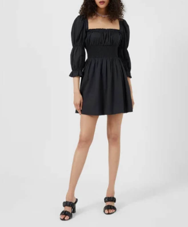 FRENCH CONNECTION Sindy Smocked Mini Dress