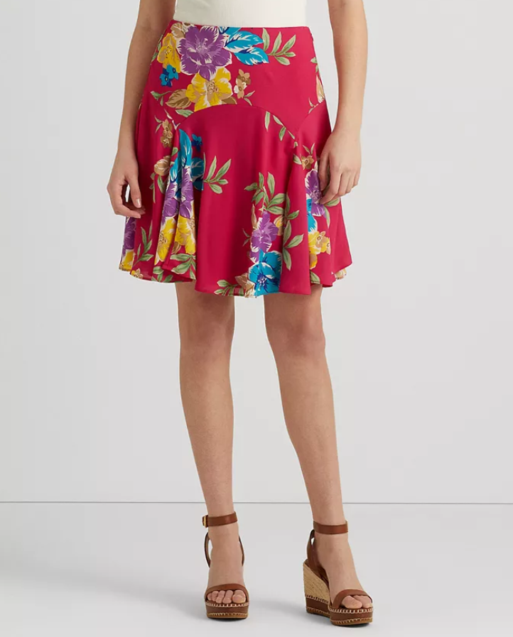 Lauren Ralph Lauren Floral Georgette Skirt