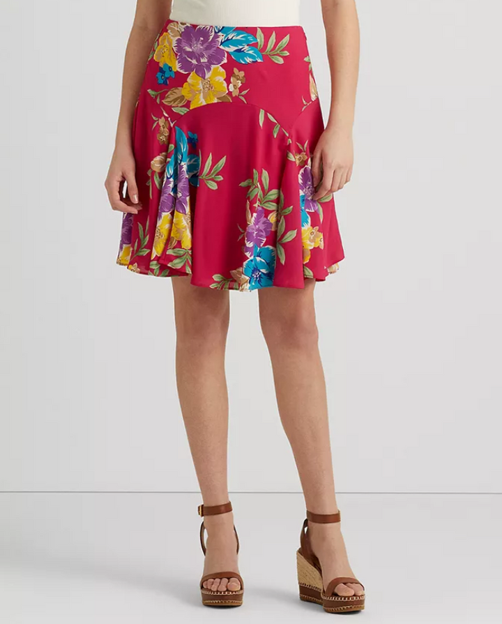 Lauren Ralph Lauren Floral Georgette Skirt