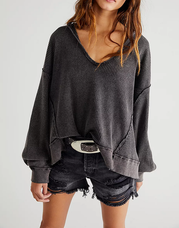 Free People We the Free Buttercup Oversize Thermal Top