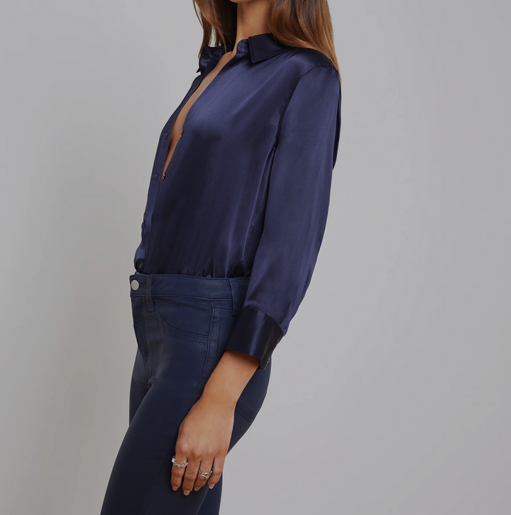 L'AGENCE Dani Silk Charmeuse Blouse