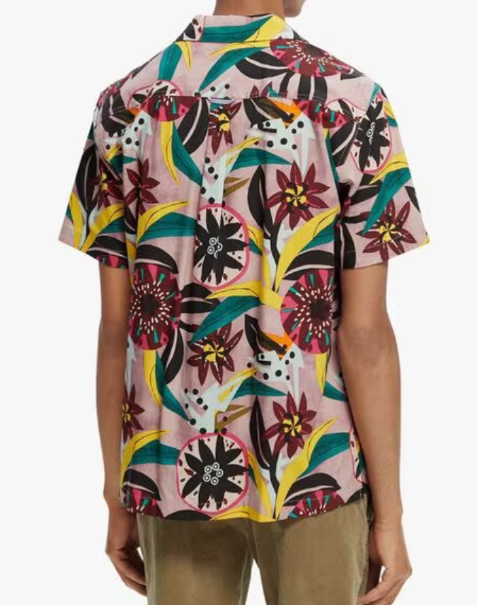 Scotch & Soda MEN Abstract Floral Print Button Down Shirt