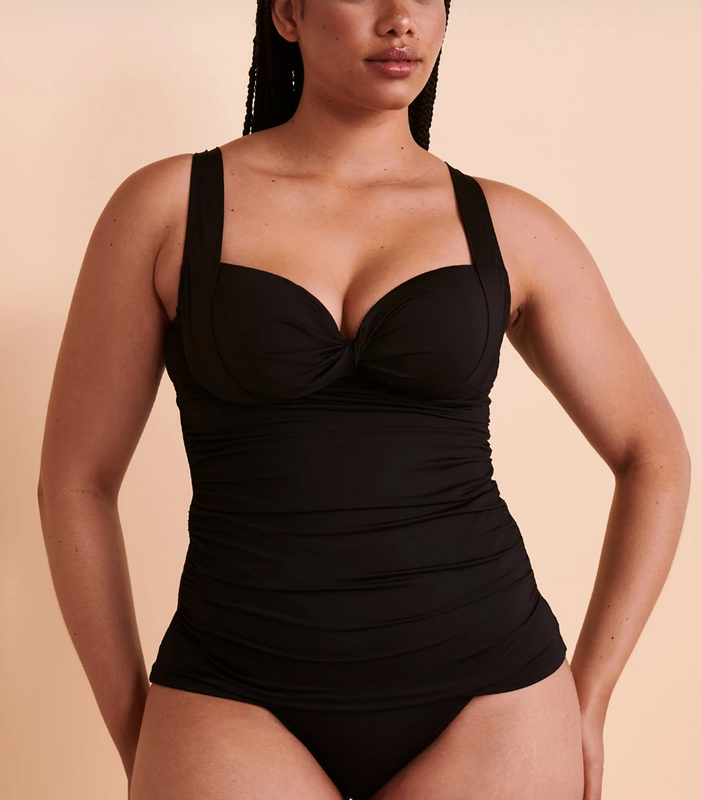 Anne Cole Twist-Front Underwire Tankini Top