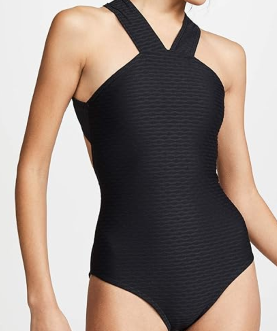 Shoshanna Tide High Neck One Piece Swimsuit