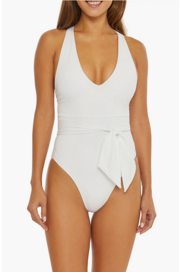BECCA Color Code Belted One Piece Swimsuit