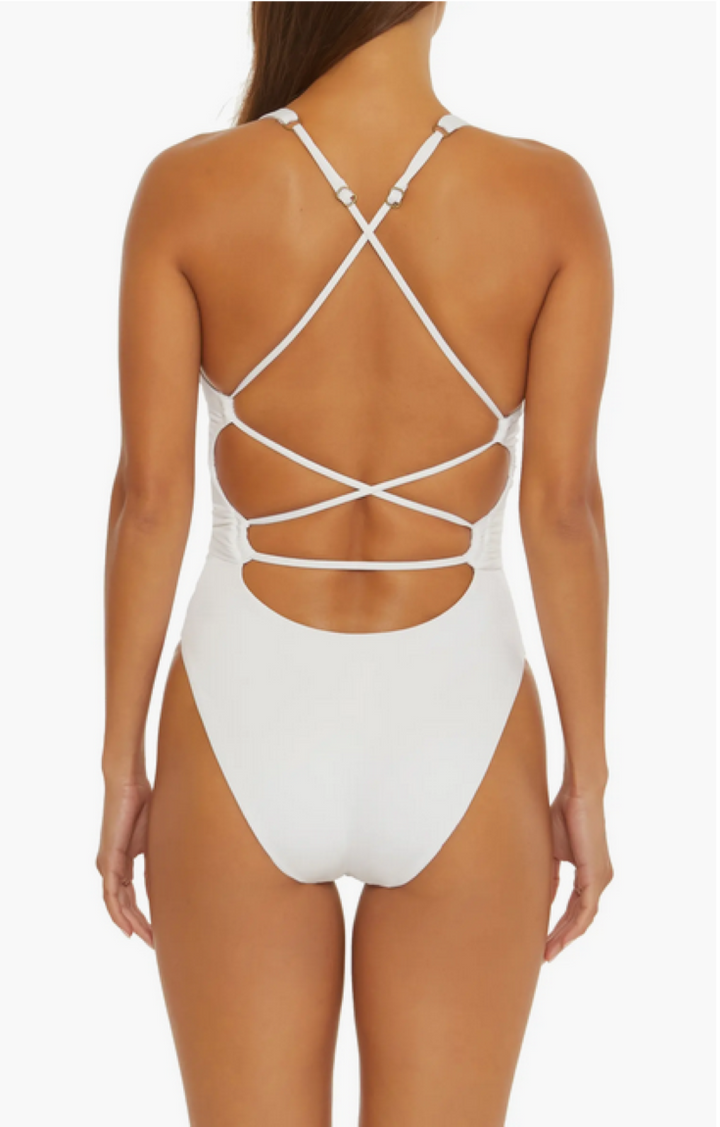 BECCA Color Code Belted One Piece Swimsuit
