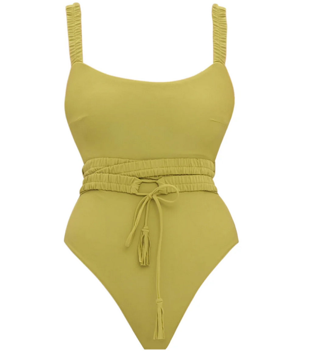 Andrea Iyamah Antii Belted One Piece Swimsuit