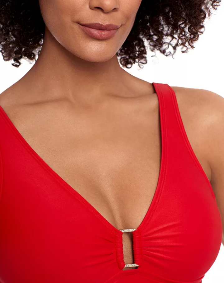 LAUREN RALPH LAUREN Ring Detail One Piece Swimsuit