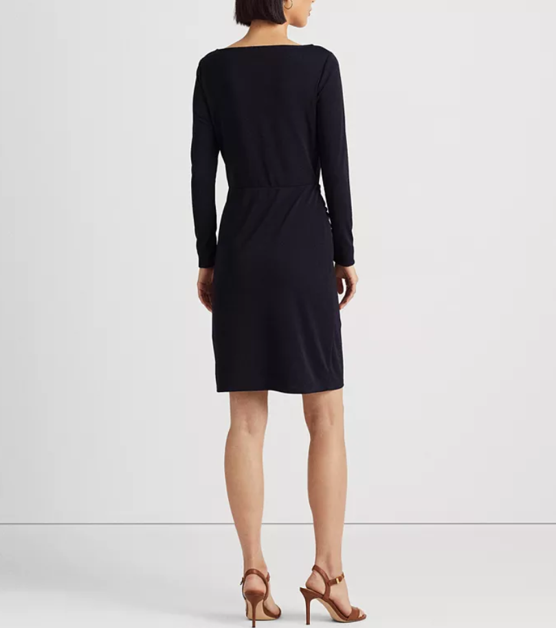 LAUREN RALPH LAUREN Buckle-Trim Stretch Jersey Dress