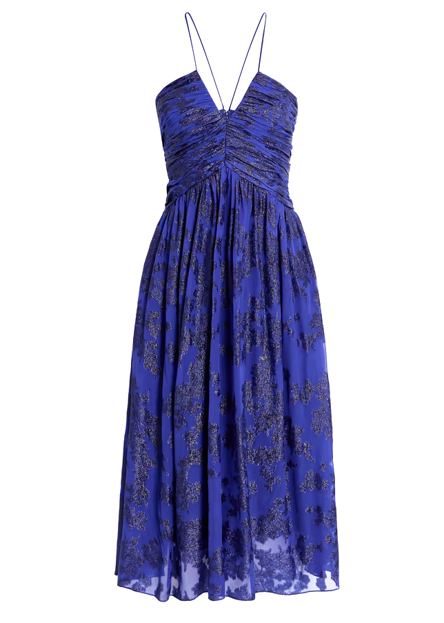 ML Monique Lhuillier Gathered Bodice Dress