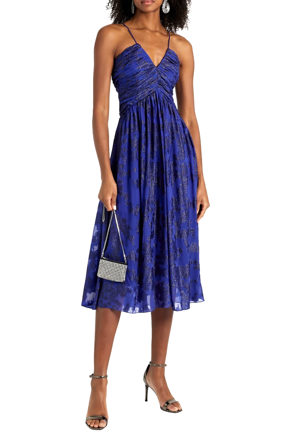 ML Monique Lhuillier Gathered Bodice Dress