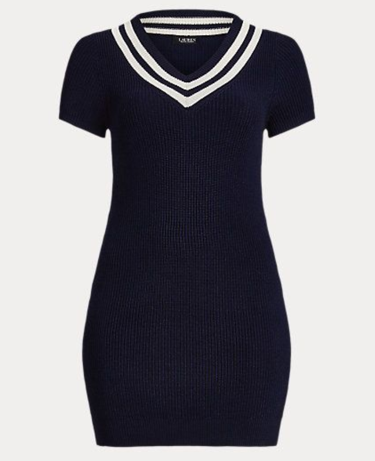 LAUREN RALPH LAUREN Plus Size Cotton-Blend Cricket Sweaterdress