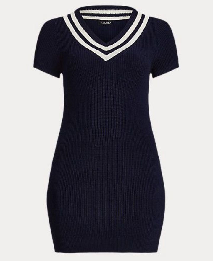 LAUREN RALPH LAUREN Plus Size Cotton-Blend Cricket Sweaterdress
