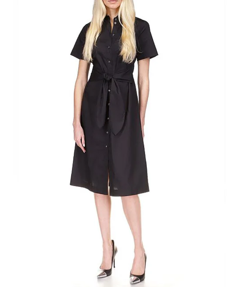 MICHAEL MICHAEL KORS Cotton Tie Waist Shirt Dress
