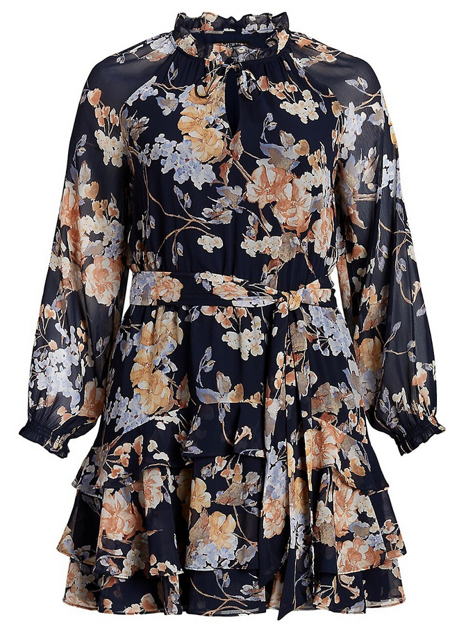 LAUREN RALPH LAUREN Plus Size Ruffled Tiered Dress