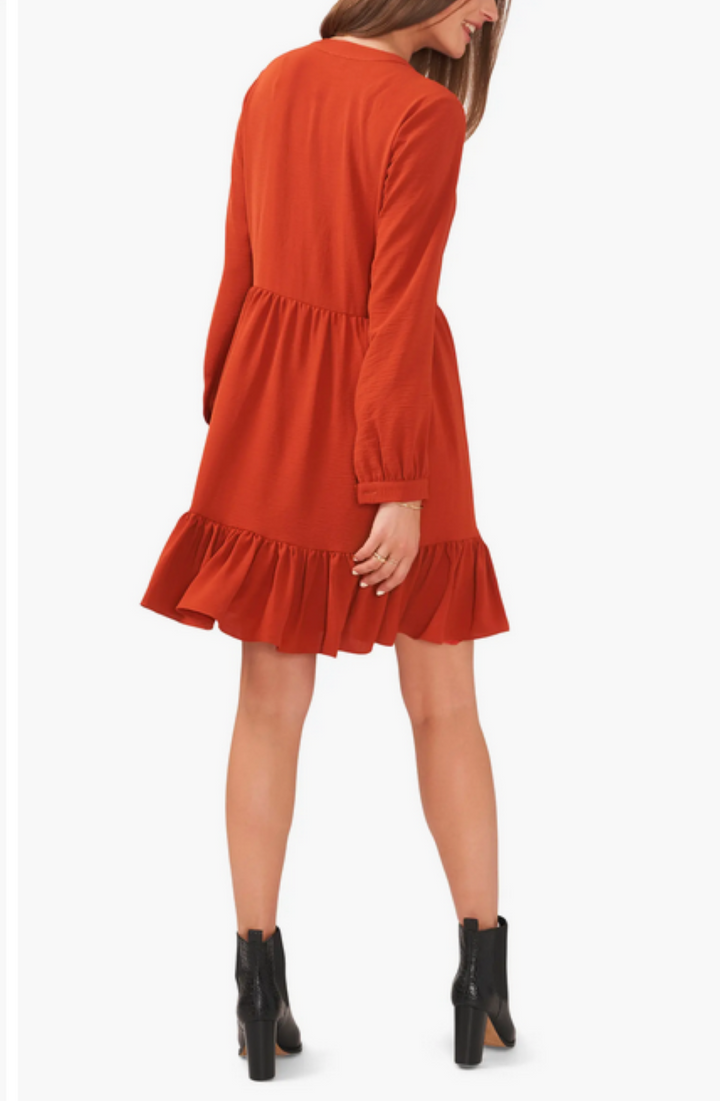 Vince Camuto Ruched Flounce Dress