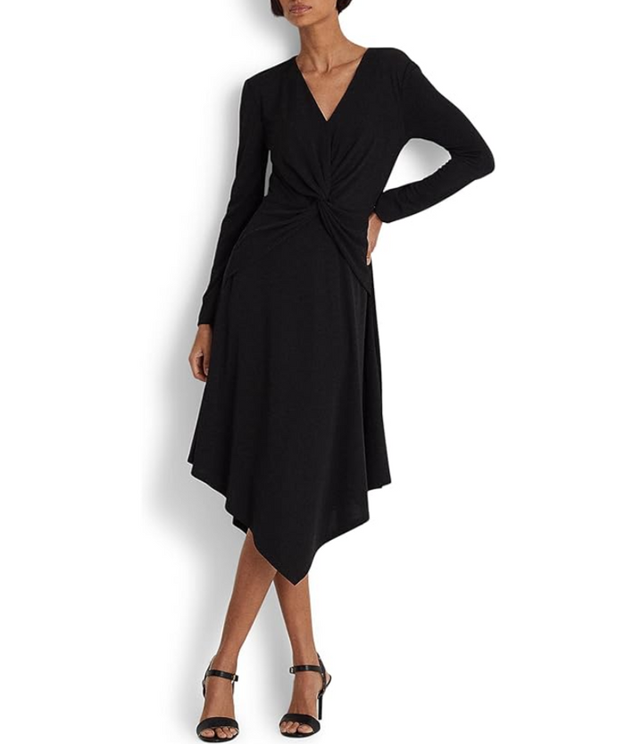 LAUREN RALPH LAUREN Twist-Front Jersey Dress