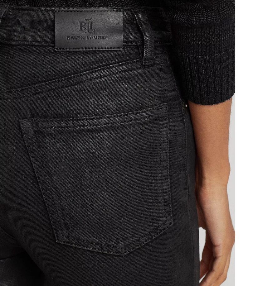 LAUREN RALPH LAUREN High Rise Coated Denim Bootcut Jeans