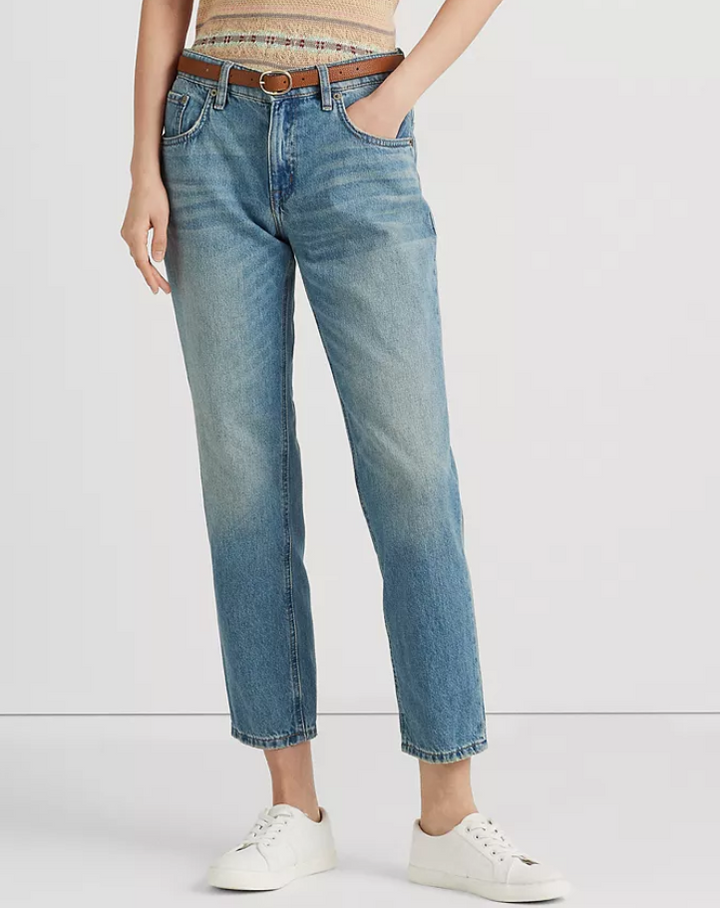 LAUREN RALPH LAUREN Relaxed Tapered Ankle Jeans
