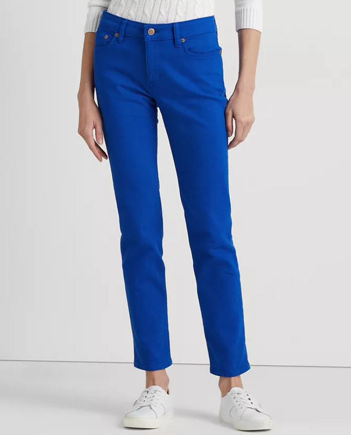 LAUREN RALPH LAUREN Mid-Rise Straight Ankle Jeans