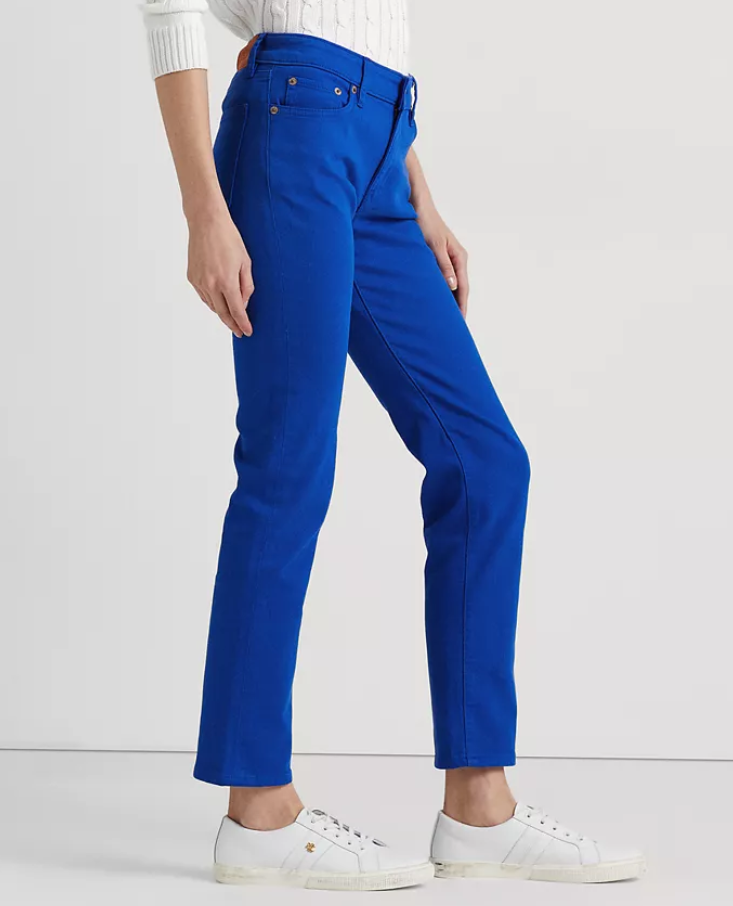 LAUREN RALPH LAUREN Mid-Rise Straight Ankle Jeans