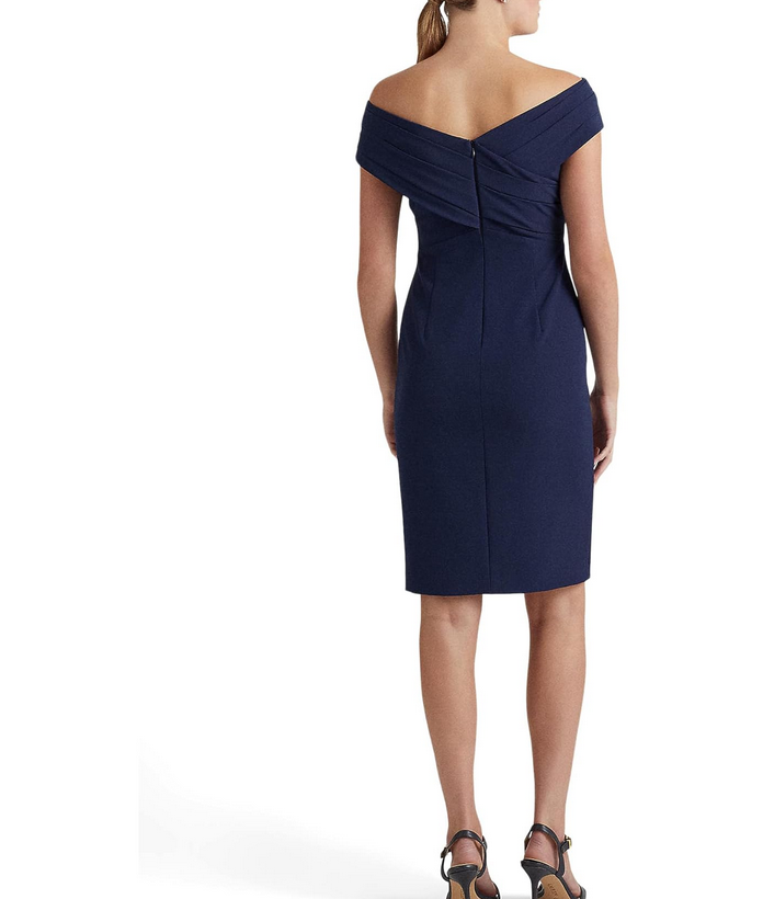 Ralph Lauren Crepe Off-the-Shoulder Cocktail Dress