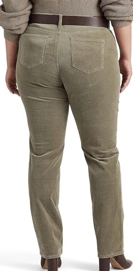 LAUREN RALPH LAUREN Plus Size Mid-Rise Corduroy Straight Pants