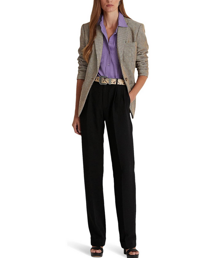 LAUREN RALPH LAUREN Pleated Sablé Crepe Pants