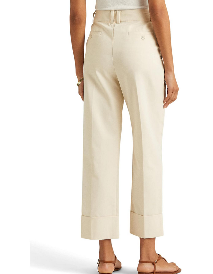 Ralph Lauren Double-Faced Stretch Cotton Ankle Pants